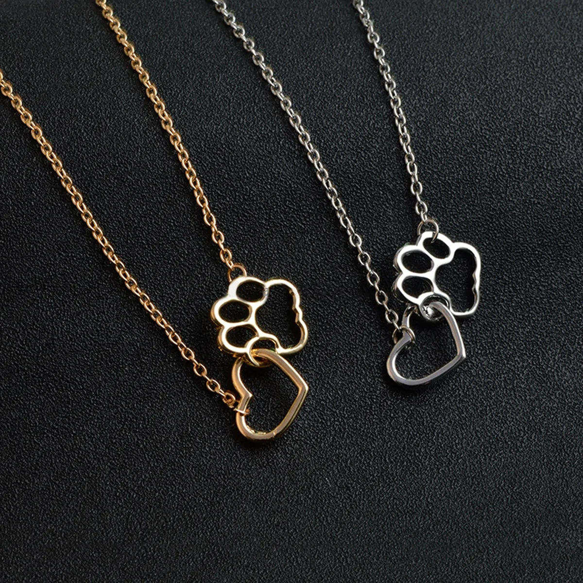Paw and Heart Necklaces