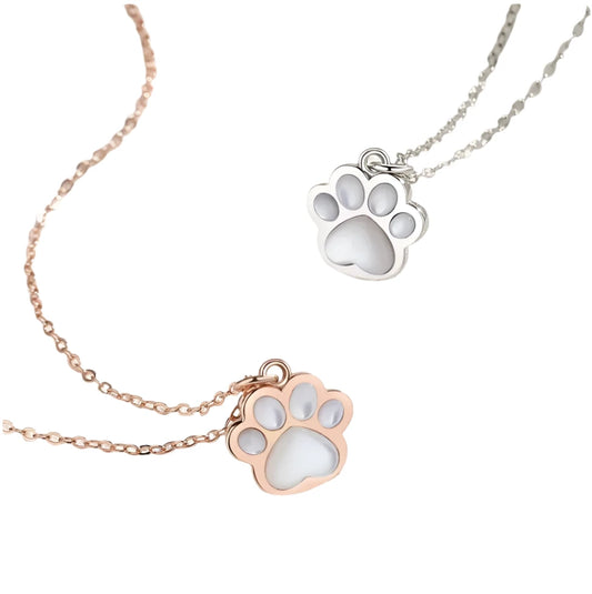 Sterling Silver Paw Necklace