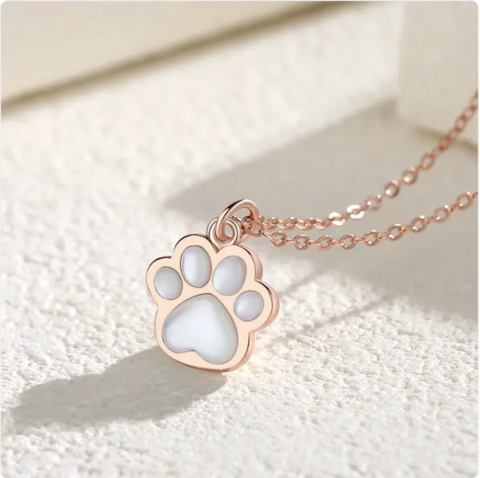 Sterling Silver Paw Necklace