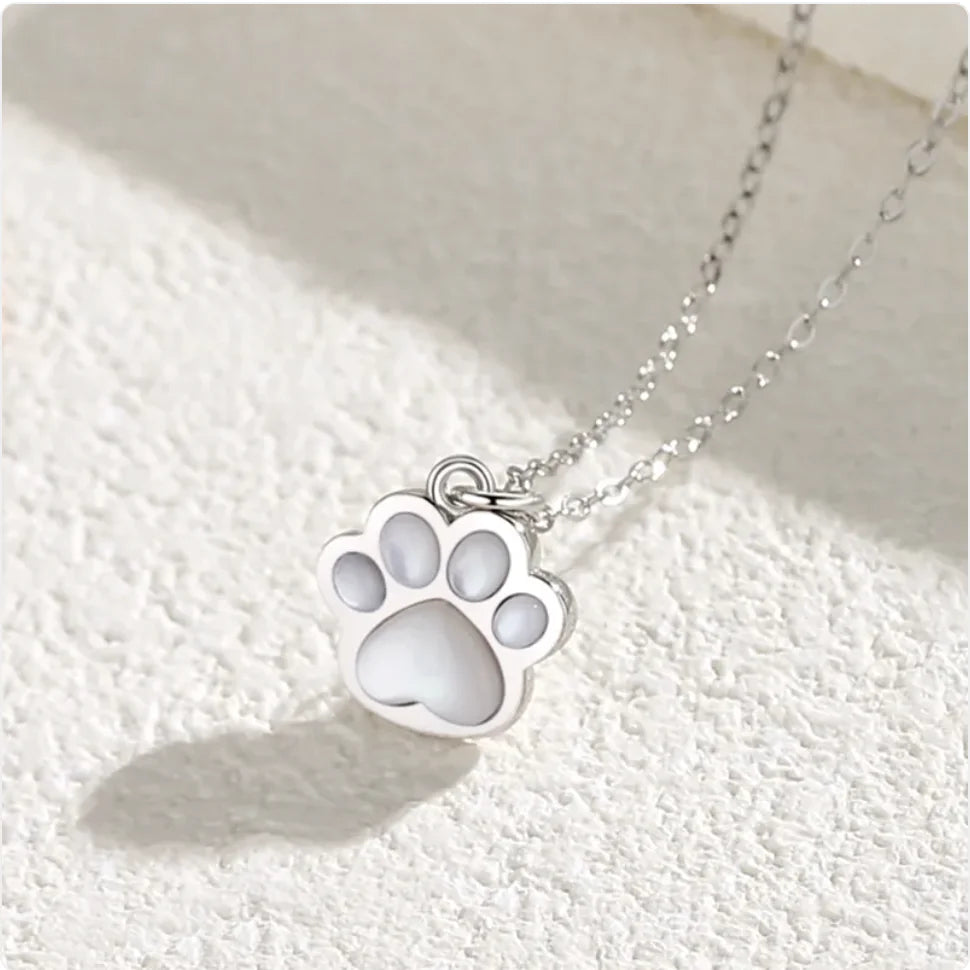 Sterling Silver Paw Necklace