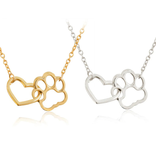 Paw and Heart Necklaces